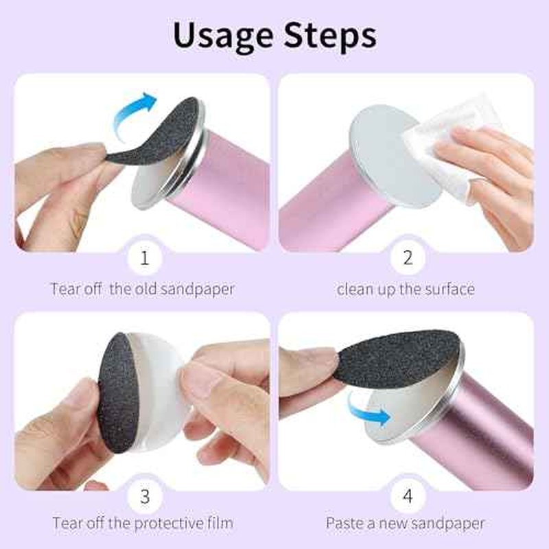120PCS Fine 180 Grit Replaceable Sandpaper Discs for Electric Foot Callus Removers - 42mm Ultra-Soft Foot File Refills - Gentle Polishing & Baby-Smooth Finish