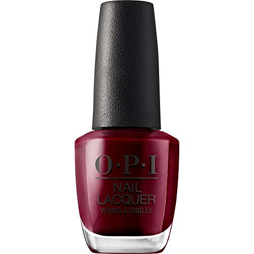 OPI Nail Lacquer Nail Polish | Opaque Dark Red Cr?me Chip Resistant Nail Polish | Fast Drying, Streak Free
