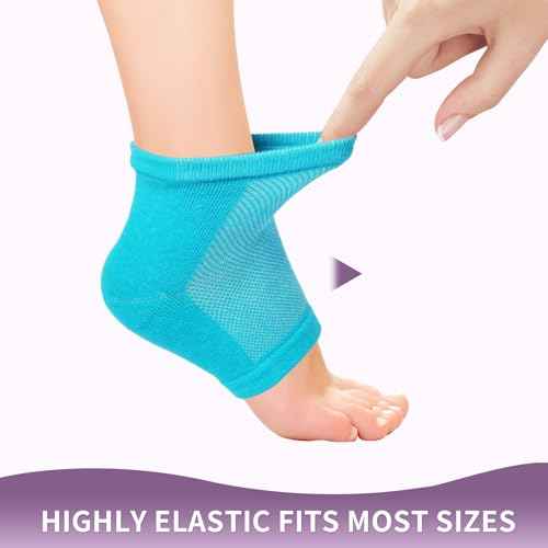 2 Pairs Silicone Socks for Dry Cracked Feet Women, Moisturizing Heel Socks, Gel Toeless Lotion Sock, Moisture Silicon Foot Sock for Cracked Heels Overnight by Untrytb