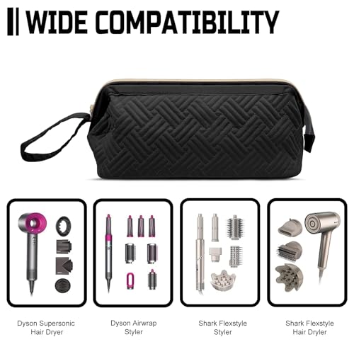 Hair Tools Travel Bag for Shark Flexstyle | Portable Carrying Case for Dyson Airwrap Hair Dryer Brush Revlon Hair Tools | Waterproof Dustproof Shockproof Flat Curling Iron Travel Organizer