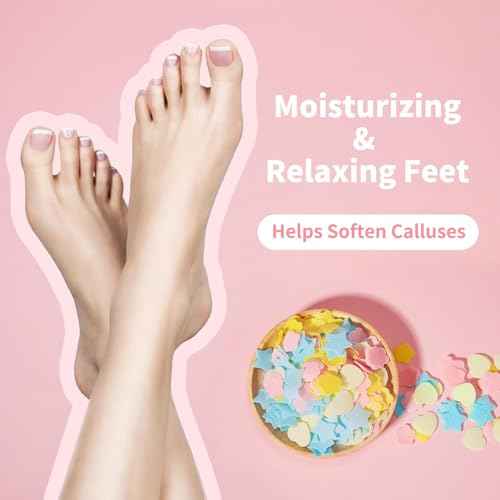 Pedicure Soap Flowers Foot Soak Petals Sheet for Softens Dead Skin Moisturizing Relaxing Spa Feet Birthday Pedi Nail Party (100g)