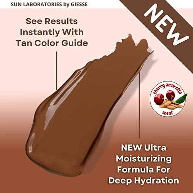 Sun Laboratories Self-Tanning Ultra Dark Sunless Tanning Lotion and Mitt for a Golden Glow - Dark - 2 Pack 8 fl oz Bottles + Mitt
