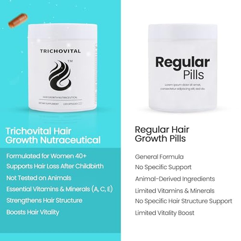 Advanced Hair Growth Supplement for Adults 30+ ? Biotin, Collagen, Zinc & Essential Vitamins for Stronger, Fuller Hair