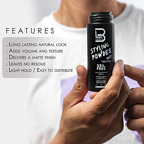 Level 3 Styling Powder - Natural Look Hair Powder for Men - Easy Application, No Greasy Residue | 60 Grams
