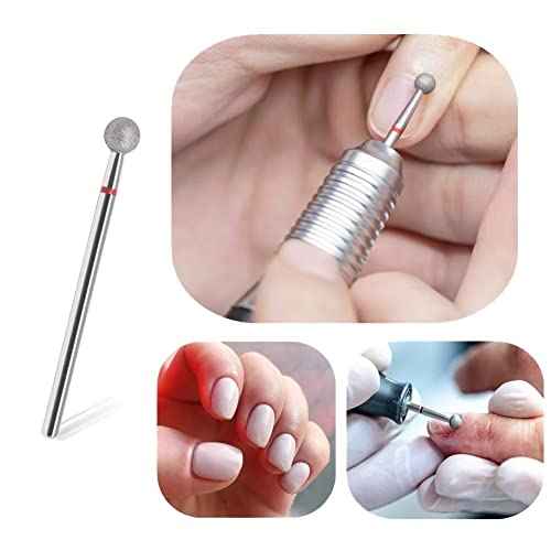 6Pcs Nail Drill Bits, Ball Head 3/32'' Cuticle Clean Nail Bit for Electric Nail File Machine, Suitable for Acrylic Manicure Pedicure Cuticle Gel Polishing, Nail Salon Supply