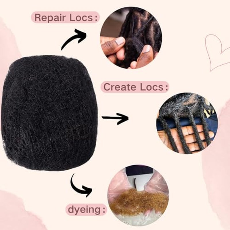Afro Kinkys Bulk Human Hair for Dreadlock Extensions,Repair Locs, Twists and Braids, 5 Packs 150 Gram Each Package 100% Human Hair Afro Kinky Bulk Can be Dyed and Bleached (Dark Brown 4# 8inch)