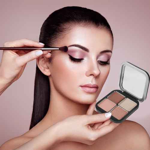 Beaupretty Empty Lipstick Palette Magnetic Eyeshadow Palette Makeup Foundation Blush Container with Mirror for Women Girls Black