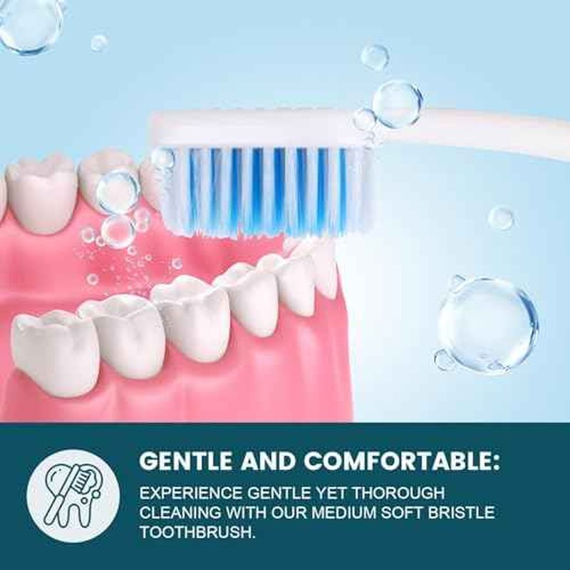 Navona 50 PCS Individually Wrapped Bulk Toothbrush Pack, Disposable Toothbrush, Toothbrushes Bulk for Adults, Kids Toothbrushes, Soft Bristle, Ergonomics Handle, Perfect for Travel, Hotel, Donation