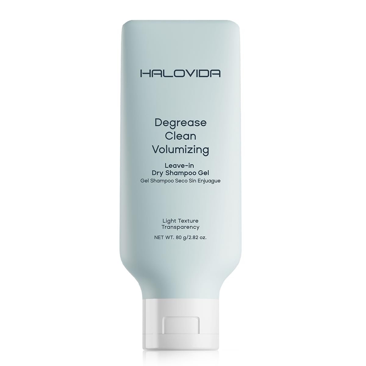 HALOVIDA Leave-in Dry Shampoo Gel, Instant Oil Absorption & Volume, Light Texture Transparency, Non-Aerosol, Safe & Clean with Natural Ingredients, 2.82 oz