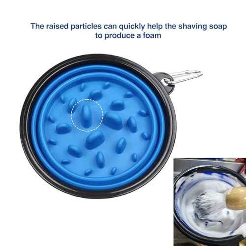 Shaving Bowl Foldable Shaving Soap Bowl for Shave Cream, Silicone Shaving Cup for Wet Shaving for Men Easy to Carry