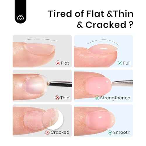 Beetles Builder Gel for Nails,0.51 oz 8 in 1 Clear Builder Strengthener Gel Enhancement Nail Building Nail Apex for Beginners & DIY Fall Halloween Nails Salon Manicure,LED & UV Lamp Needed