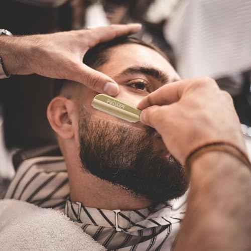 Straight Razors for Men,Stainless Steel Barber Razor with Guard Professional Straight Single Edge Razor Kit, Premium Barber Razor for Men's Shaving,Salon and Home Included 10 Blades