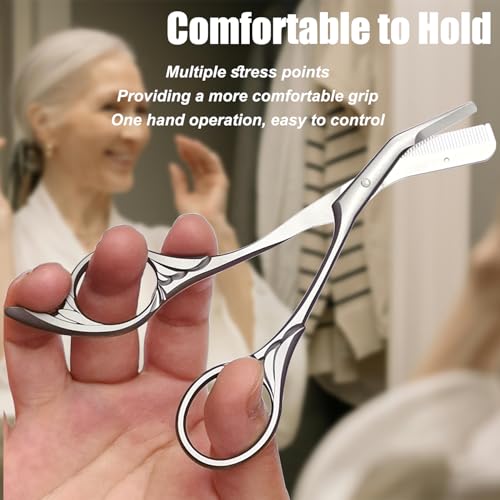 Eyebrow Trimming Scissors with Comb, Gifts For Men Women Stocking Stuffers