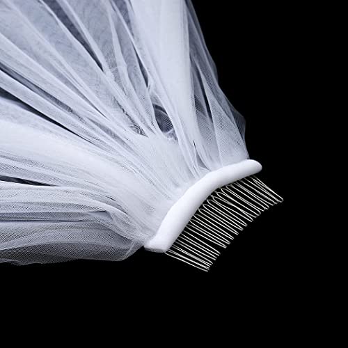 Cathedral Wedding Veil Long Bridal Lace Veil Tulle Hair Accessories With Comb for women Floral 118" Veil Headpeice