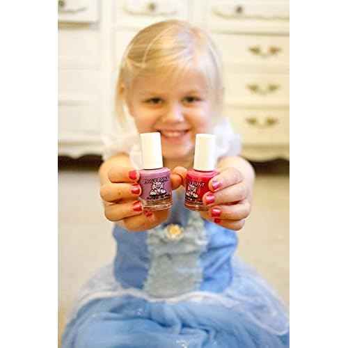 Piggy Paint 100% Non-toxic Girls Nail Polish - Safe, Chemical Free Low Odor for Kids, Rainbow Sprinkles 2 Polish Gift Set