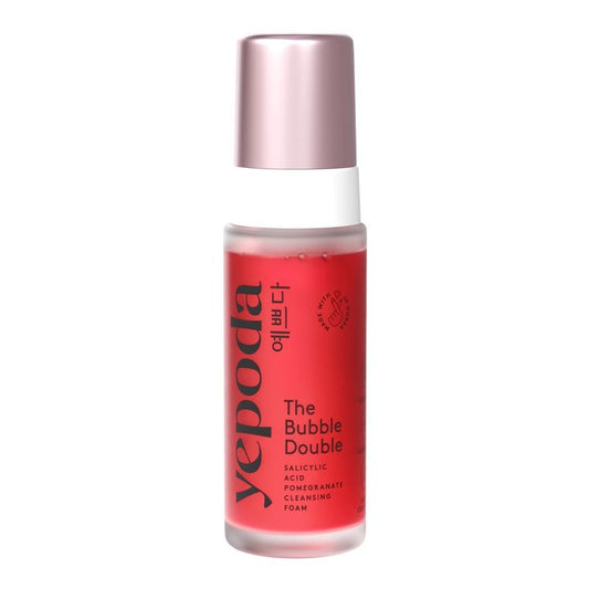 Yepoda Bubble Double Cleansing Foam - Gently Exfoliating Vegan Face Cleanser for All Skin Types | 4.22 FL. OZ. (120 ml)