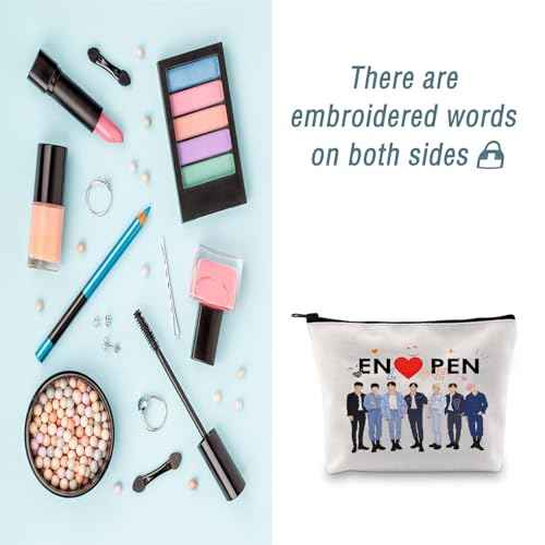 K-POP Music Travel Makeup Bag Kpop Song Lover Reusable Zipper Bag South Korea Star Team Fans Gift (Elove)