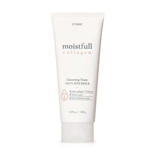 Moistfull Collagen Cleansing Foam - Gentle Face Wash with Super Collagen & Lupinus Albus Protein | 5.29 Ounce
