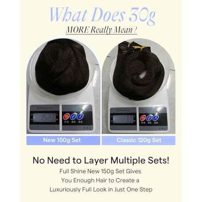 Full Shine Clip in Hair Extensions Dark Brown 22 Inch Thick Hair Extensions Real Human Hair Straight Brown Invisible Remy Hair Clip in Extra Volume 7 Pcs 150 G
