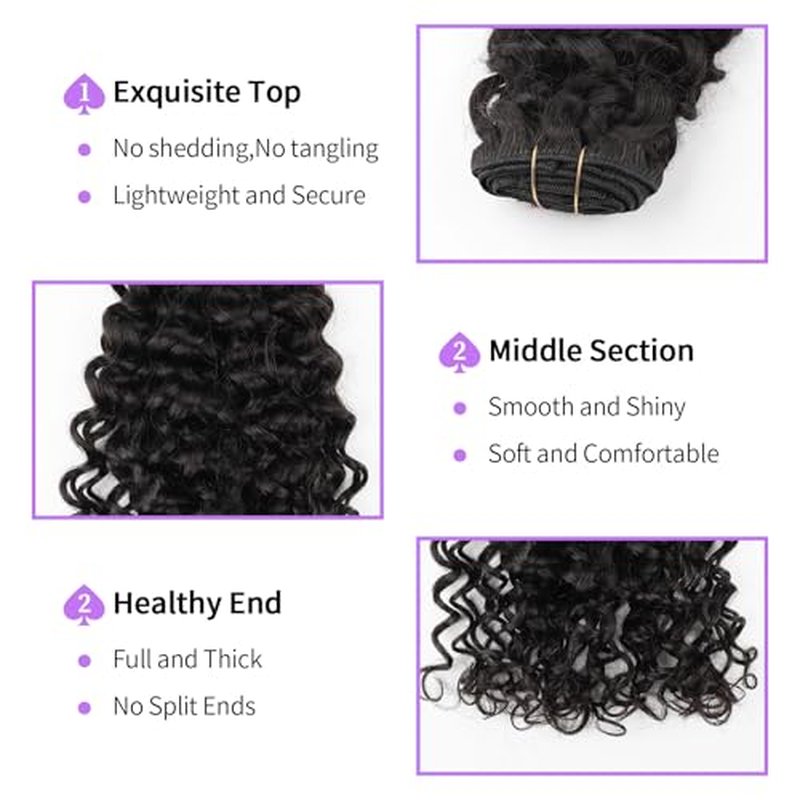 Sassina Natural Wave Clip in Remy Human Hair Extensions Double Weft Invisible Clip in Extensions Real Human Hair Natural Black Virgin Human Hair Extensions for Women 7Pcs 120G 14 Inch