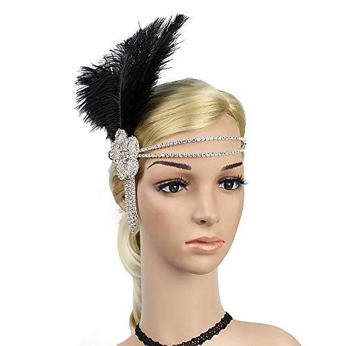 STIOEDYUAN 1920s Vintage Hairband Old Hollywood Glam Headpiece Great Gatsby Flapper Headband Elegant Crystal Rhinestone