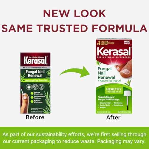 Kerasal Renewal Nail Repair Solution with Tea Tree Oil for Discolored and Damaged Nails, 0.33 Oz (Pack of 1)