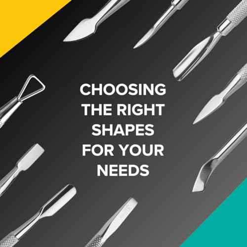 Rui Smiths Pro Cuticle Pusher with 2 Ends - Stainless Steel Manicure Tool - Style 106