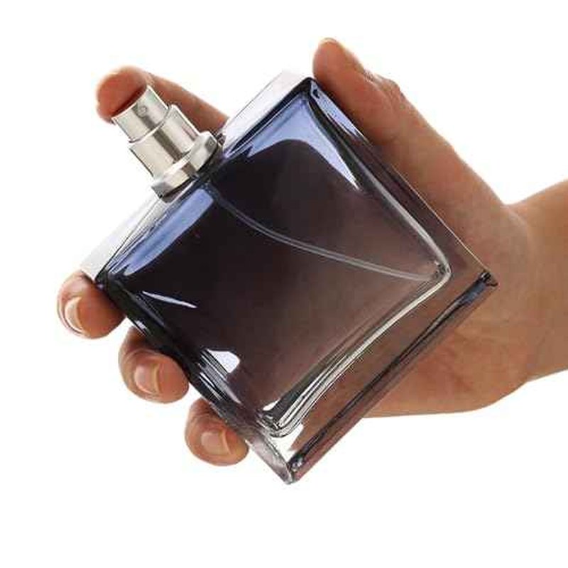 Enslz Refillable Cosmetic Spray Perfume Bottle, Empty Glass Fine Mist Atomizer Essential Oil Container for Travel 100ml /3.4oz (100ml)