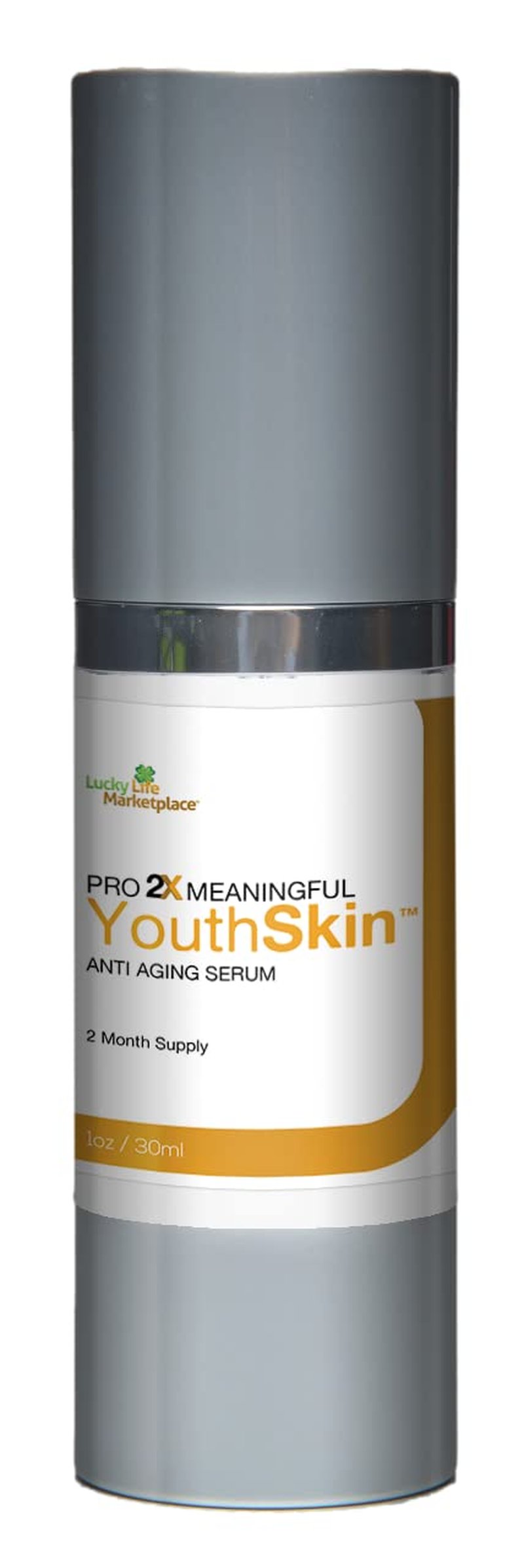 Pro 2x Meaningful Youth Skin Serum - Anti Aging Serum - 2 Month Supply - Gentle Exfoliating Lactic Acid Serum with Chamomile - Improve Skin Tone, Wrinkles, Pigmentation, Dark Spots - Help Soften Skin