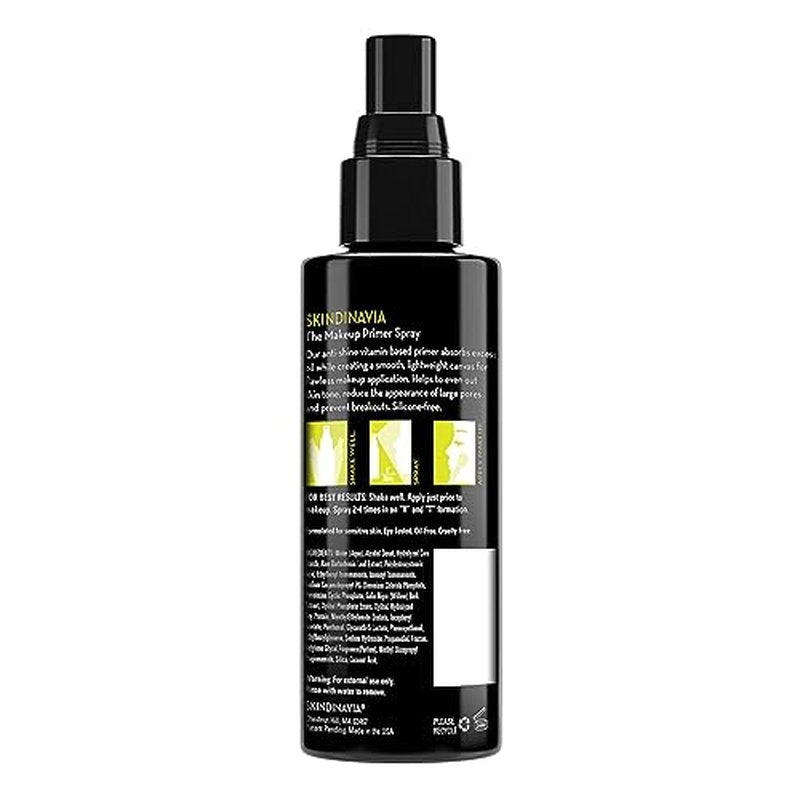 Skindinavia The Makeup Primer Spray Oil Control - Spray On Mattifying Base Layer For Oily Skin & Face - Oil Absorbing, Shine Control, & Pore Minimizer (8 Oz)