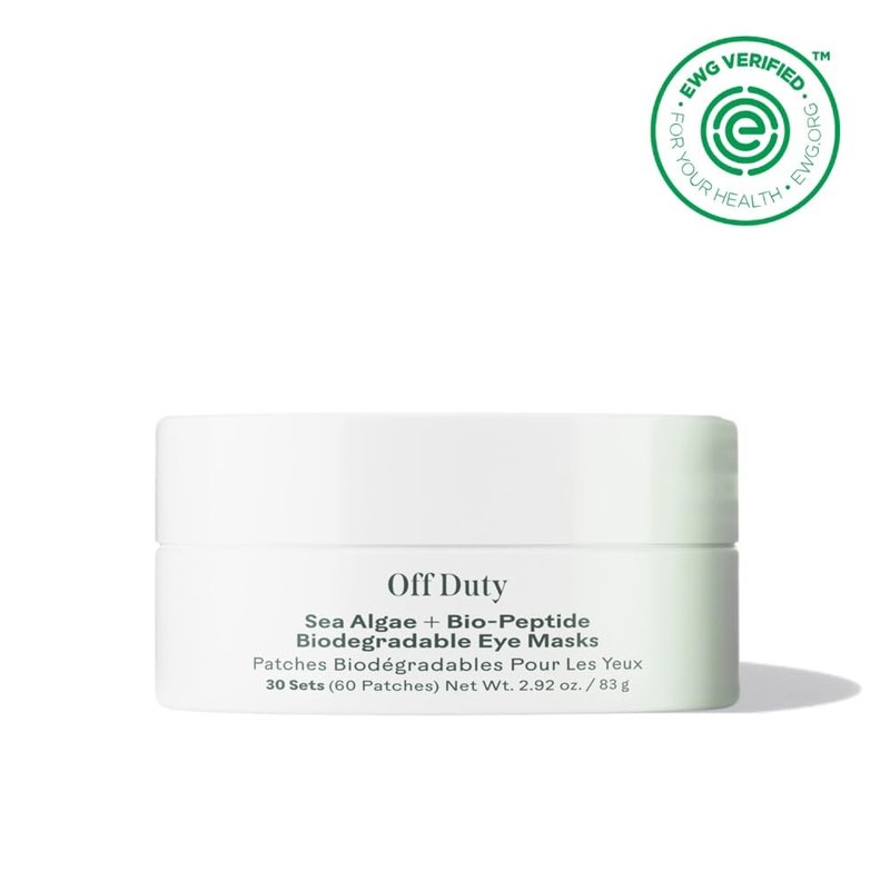Three Ships - OffDuty Sea Algae + Bio-Peptide Smoothing Biodegradable Eye Masks | Firm, Smooth, Refresh Under Eye Skin | Cruelty-Free, Vegan, Paraben-Free, Sensitive Skin Safe (30 Sets | 2.96 oz)
