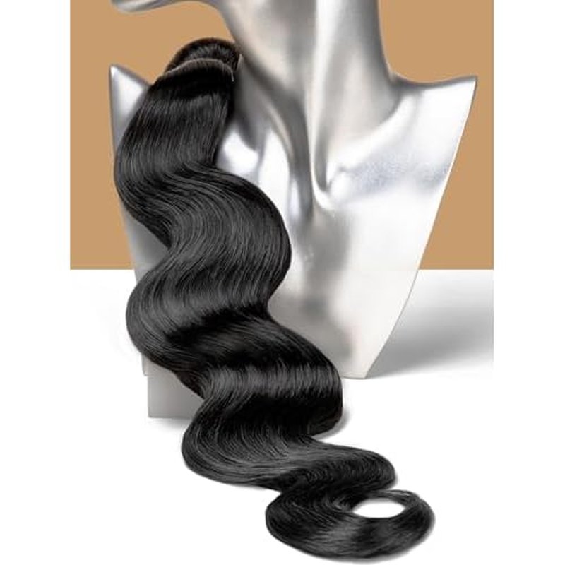 inlovwith Body Wave Bundles Human Hair, 100% Unprocessed Brazilian Virgin Hair, Selected Healthy Human Hair Bundles for Women(Single Bundle, 24 Inches)