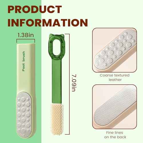 Dual-Sided Callus Remover & Foot File Set - Pedicure Exfoliator Tool with Silicone Brush for Smooth Feet-Orange