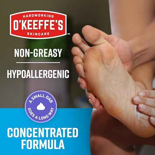O'Keeffe's for Healthy Feet Night Treatment Foot Cream-7 oz Tube (1 Pack)-Guaranteed Overnight Relief for Extremely Cracked, Dry Feet, Repairing Skincare, Instantly Boosts and Retains Moisture Levels