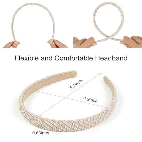 Knitted Headbands for Women Thin Hairbands Trendy Christmas Headband for Women's Hair Cute Hair Accessories 4 PCS