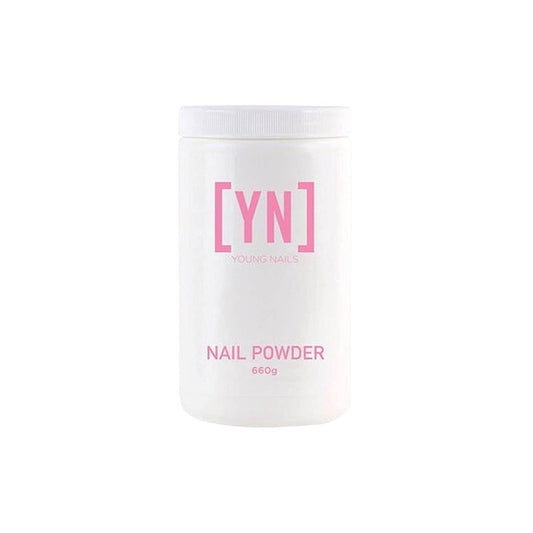 Young Nails Acrylic Cover Powder - Self-Leveling Acrylic Nail Powder, Clear Nude Pink White Acrylic Powder for Nail Extenstion, Professional Grade, Superior Adhesion, Color - Flamingo, 660g