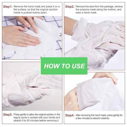 Hand Mask Moisturizing Glove 3 pack, Hand Peel Mask Exfoliating Gloves, Hand Repair Glove for Dry Hands Treatment, Remove Dead Skin, Rough Skin, Honey Milk