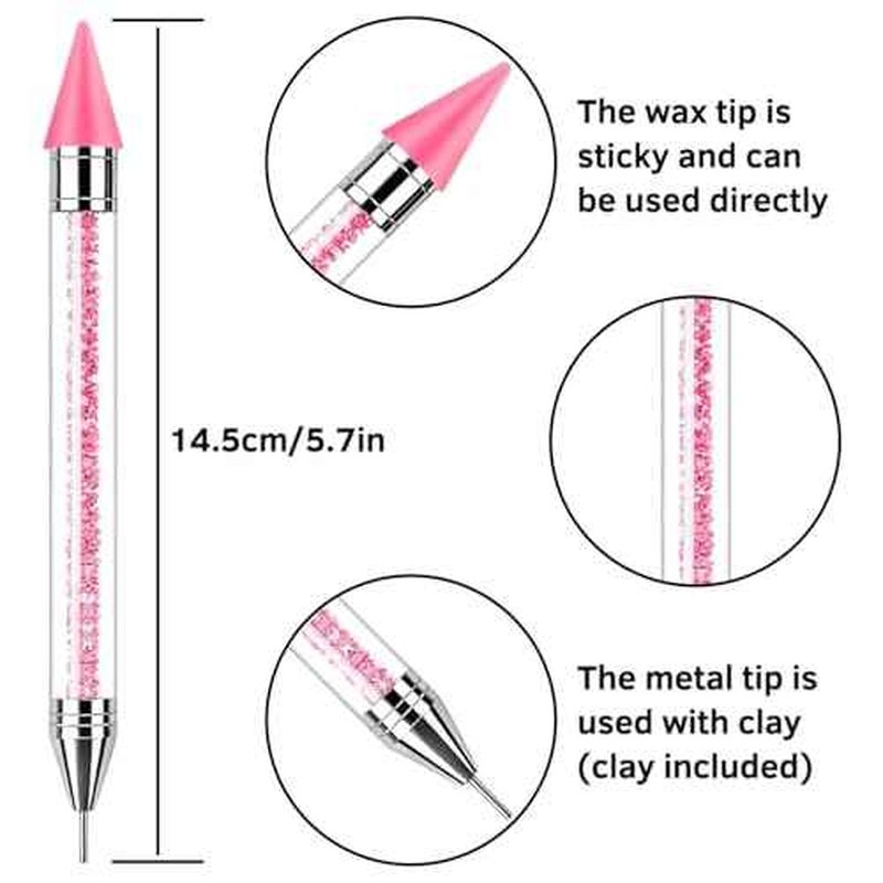 3000PCS Rhinestones with Rhinestone Picker Tool and Tweezer, Wax Pencil for Rhinestones, Gem Picker Pen Diamond Jewel Applicator, Rhinestone Tools for Bedazzling DIY Nail Art