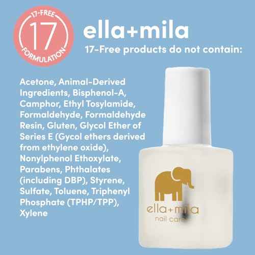 ella+mila No More Biting Nail Polish - Bitter Taste Nail Biting Treatment for Kids & Adults - Stop Thumb Sucking Deterrent - Finger Biter Prevention (0.45 fl oz)