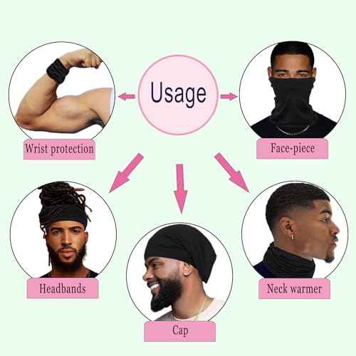 Leeven 4 Pieces Shower Cap for Women Dreadlock Cap