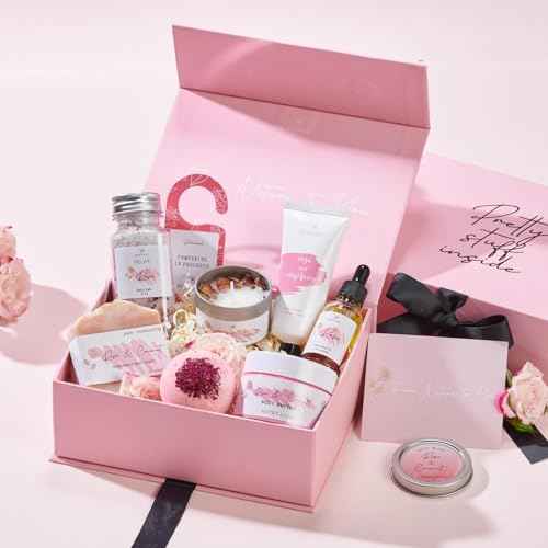 Spa Gifts for Women Bath Gift Baskets Relaxing Spa Self Care Gift for Mom Her Sister Wife Auntie Home Bath Care Package Thank You Gift Birthday Gift for Women Friendship Ideas
