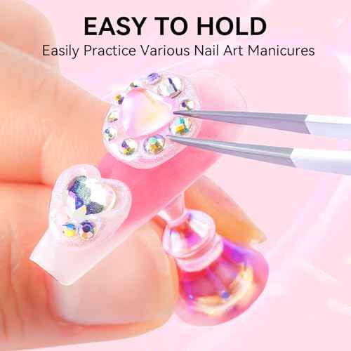 Makartt Nail Stand for Press On Nails Display Practice Art Painting Magnetic Fake Nail Holder for Painting Nails Stand for False Nail Designs with Reusable Putty for Home DIY Beginner Salon Supplies