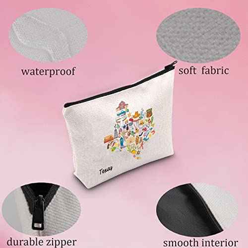 Texas Welcome Cosmetic Bag for Her, Travel or Moving to Texas