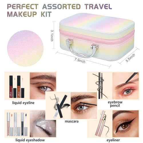 All In On Makeup Kit Makeup Set For Teens, Women, Girl and Beginners Includes Eyeshadow Concealer Palette Lip Gloss Set Lipstick Eye Pencil Makeup Brushes