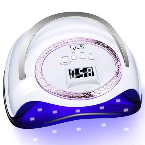 288W UV Nail Lamp, LKE UV Light for Gel Nails with 4Timers Professional UV Nail Light,LCD Display (Extra Medium)