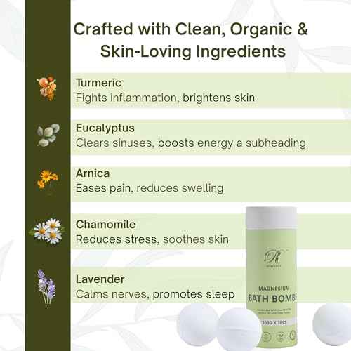 Magnesium Bath Bombs Gift Set with Essential Oils ? XL Aromatherapy Fizzies for Relaxation, Muscle Recovery & Stress Relief ? Epsom Salt, Lavender & Arnica ? Luxury Christmas Spa Gift for Women & Men