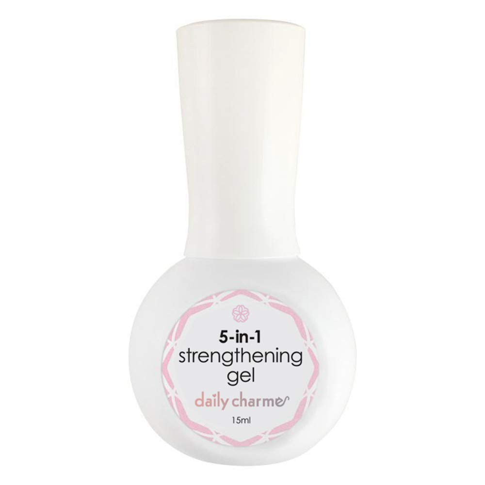 5-in-1 Strengthening Gel - Clear Nail Gel for Home DIY & Salon Manicure | 15 ml, Prevents Chipping