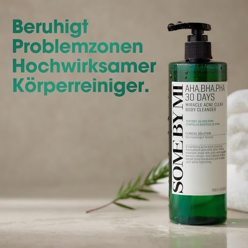 AHA BHA PHA 30 Days Miracle Acne Clear Body Cleanser - Deep Cleansing Foam for Clear Skin