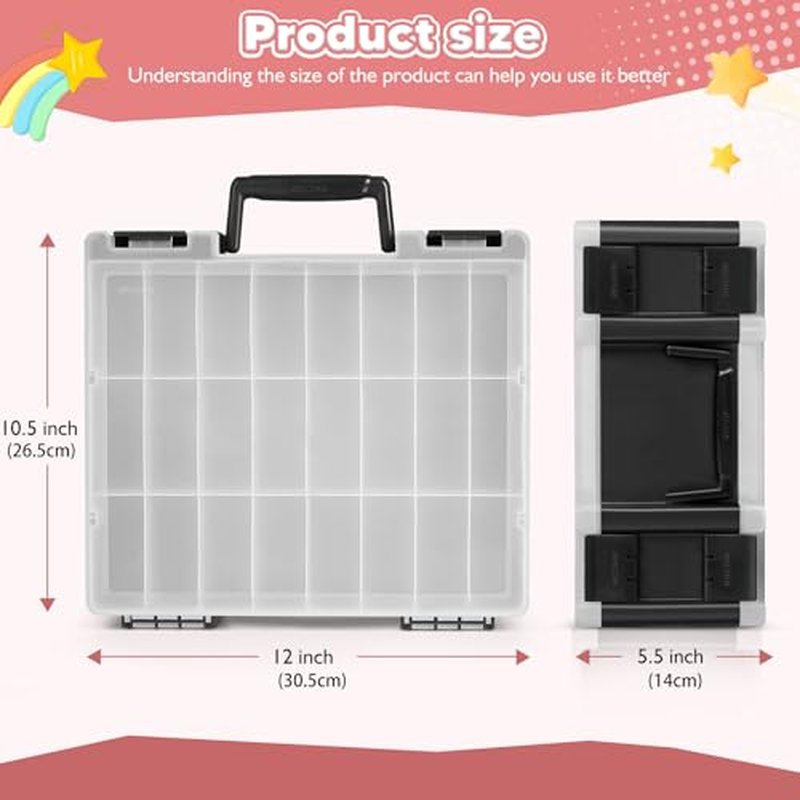 RISOU Portable Nail Polish Organizer - Large-Capacity Double-Sided Storage Case Holds 96 Bottles of Nail Polish.(15ml - 0.5 fl oz)(Case Only)