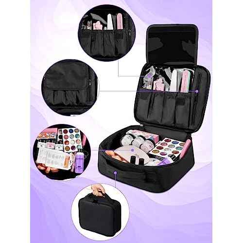 Quaferen Professional Acrylic Nail Kit for Beginners - 42 Colors Glitter Powder, Liquid, UV Light, Drill, Practice Finger Nail Bag Organizer Case